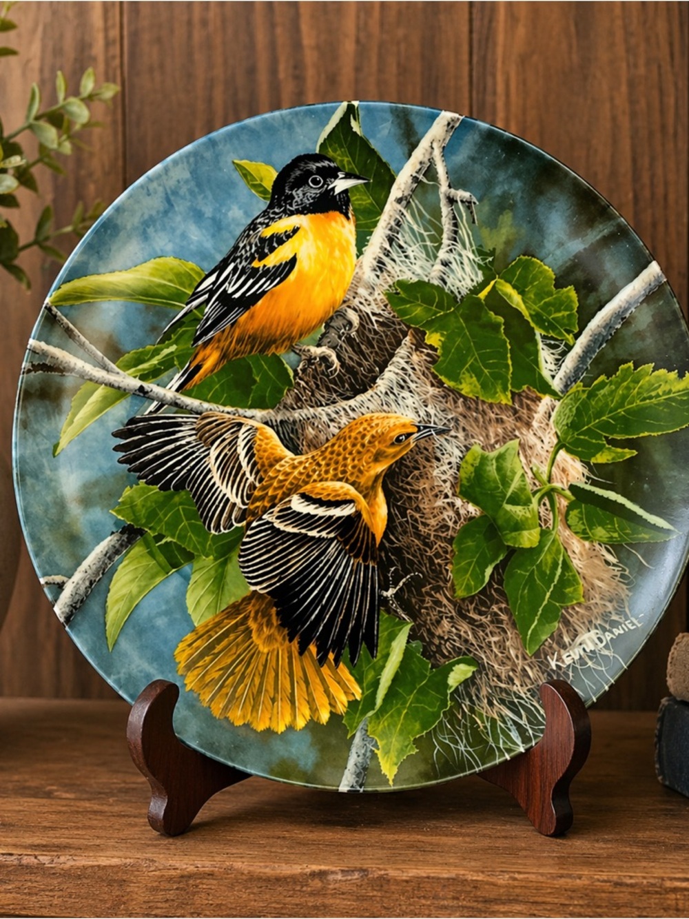 Baltimore Oriole Kevin Daniel 3rd Issue Bird Plate Knowles 1985
